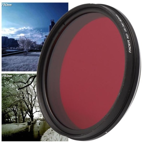FOTGA justerbart infrarött filter för att skapa IR-fotografering - TBEST - Diameter 62mm/67mm