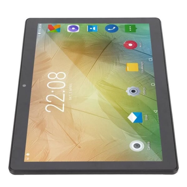 HURRISE tablet HD 10 tums surfplatta, 32 GB ROM, 2 GB RAM, 1960x1080 IPS-skärm, DSDS, surfplatta, svart EU-kontakt