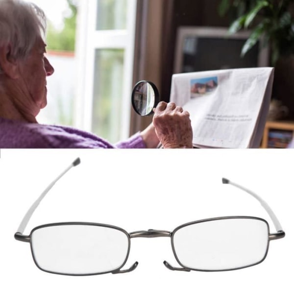 HURRISE Äldre glasögon Unisex hopfällbara glasögon Herr Kvinnor Anti-halk Läsglasögon i stål