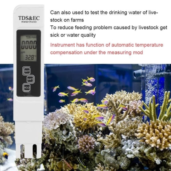 ☀ Aquarium Water Quality Analysis Pen TDS Multifunctional EC Conductivity Tester -COU-☀GOL☀