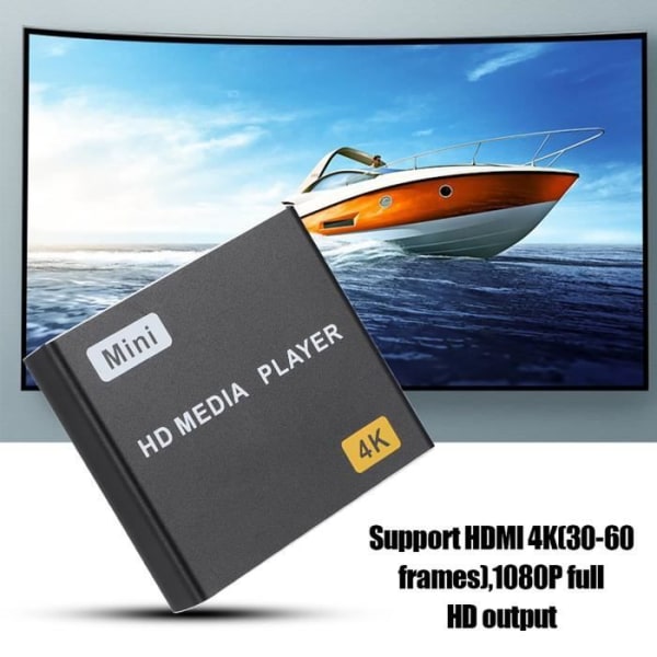 HURRISE Digital Player 4K Player 4K Player Metal Uk Plug 100 240V 4K Full Hd Digital Media Player Hdmi Usb S videofixering
