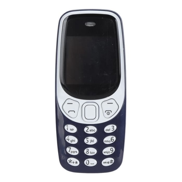 HURRISE den minsta mobiltelefonen HURRISE Den minsta telefonen Mini mobiltelefon bärbar telefoni Blå och vit
