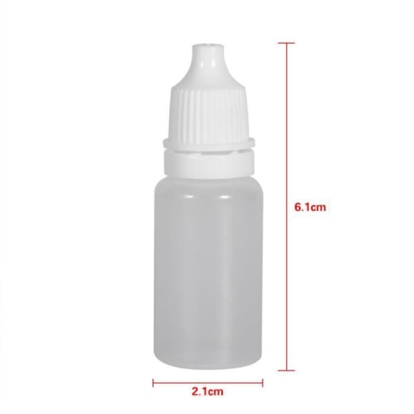 BELLE TECH 50 st 10 ml tomma plastflaskor för ögondroppar flytande droppar