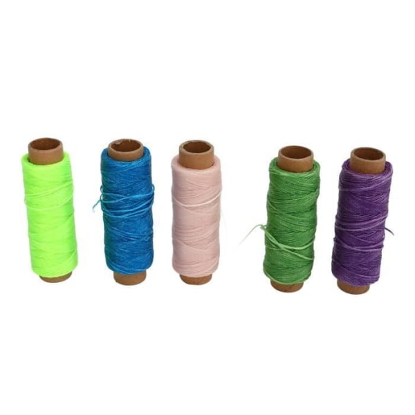 HURRISE vaxad tråd - 10 st 50m 150D 10 färger - för läderhantverk, pärlor och bokbinderi
