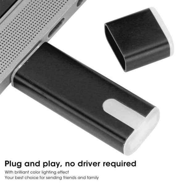 HURRISE USB-minne - USB2.0 - Svart (16 GB) - Bärbar lagring - Datortillbehör