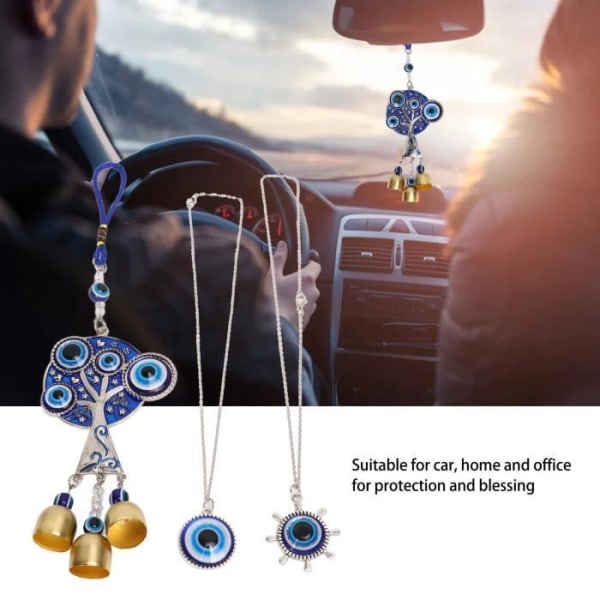LIX-Mal Eye smyckesset Utsökt vackert blått onda ögat välsignelse Lucky Amulet Hänge Halsband dekoration
