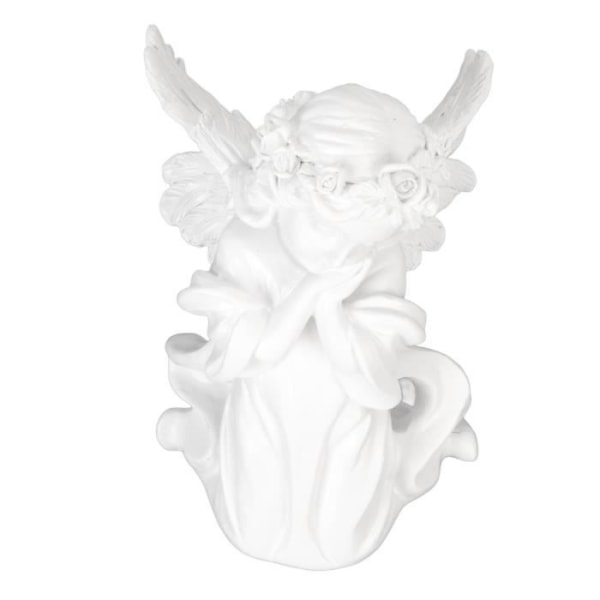 HURRISE Skulptur Keruber Vingar Vit harts Bönhörnfigur Bön Flicka Vinkelprydnad Håll kindvingar