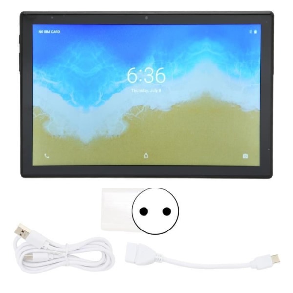 HURRISE Tablet PC 10,1-tums Android 11-surfplatta, 4G-nätverk, processor med 8 kärnor, Tablet Computing Silver EU-kontakt