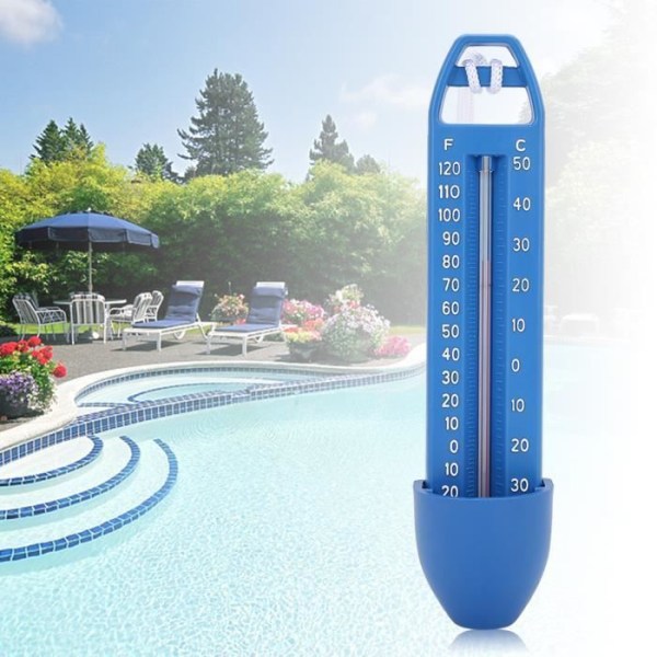 Pooltemperaturmätare, 2st 16,5x3,7cm Flytande pooltermometer för swimmingpool SPA Bastu Varm källa