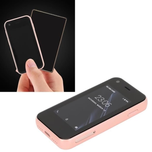 LIX-XS11 Mini Mobiltelefon 2,5 tum WiFi GPS 1GB 8GB Quad Core Android Smart Phone för studenter (rosa)