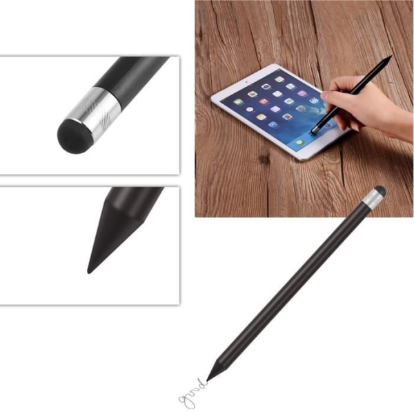 HURRISE Stylus Touch Pen, Stylus Penna Tillräckligt mjuk Dubbelklicka för smarta telefoner för de flesta kapacitiva Touch Computing Svart