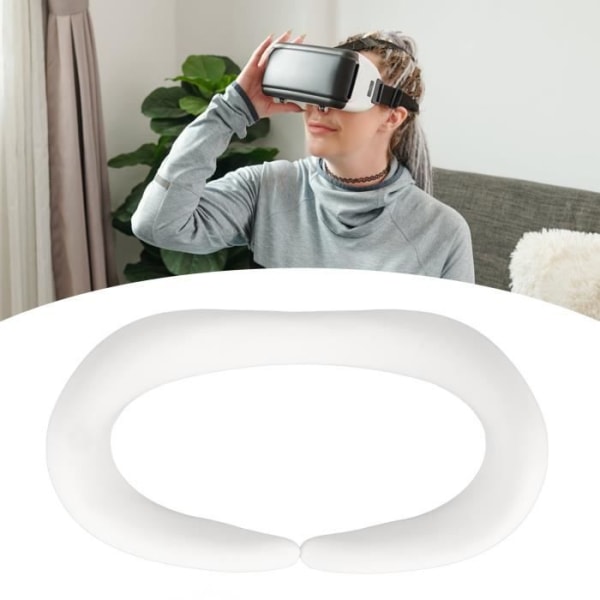 HURRISE silikonögonskydd för Virtual Reality-headset, vattentätt och anti-dimma för Meta Quest 3 White