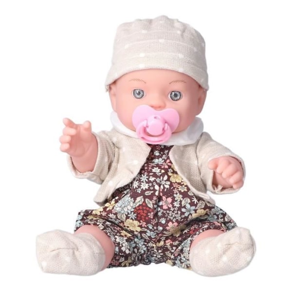BEL-7423054978812-Reborn Baby Doll Realistisk Reborn Baby Doll, 12 tum, tvättbar, vit, leksaksleksaker Q12G-001C-026 Brun F