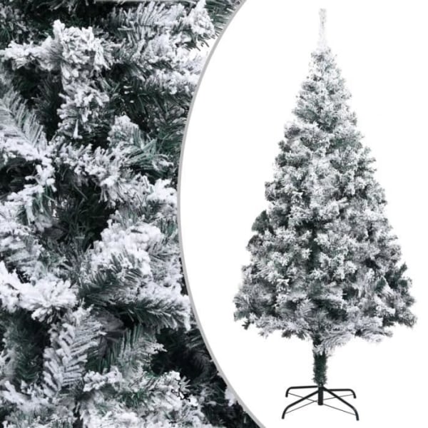 Konstgjord julgran LED och snöflingor Grön 400 cm BEL-7663815201890