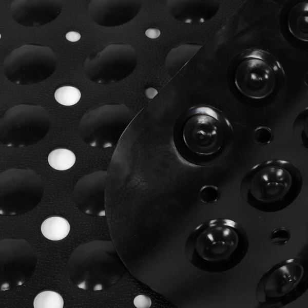 CEN PVC-badkarsmatta Halkfri badmatta med sugkopp Halkfri dusch (svart 16" x 40")
