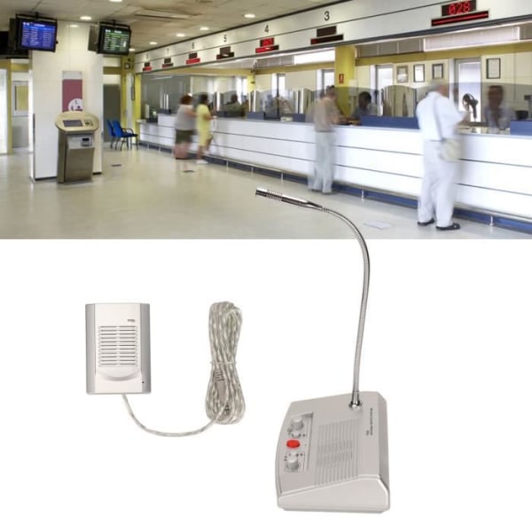 HURRISE Fönsterintercomsystem Fönsterhögtalarintercomsystem, kalkylatorhårdvara EU-kontakt 220V