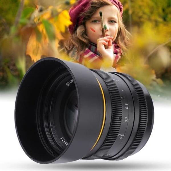 Kamlan-objektiv 50 mm f1.1 stor bländare manuellt fokusobjektiv APS-C för spegellösa kameror (för Fuji X)