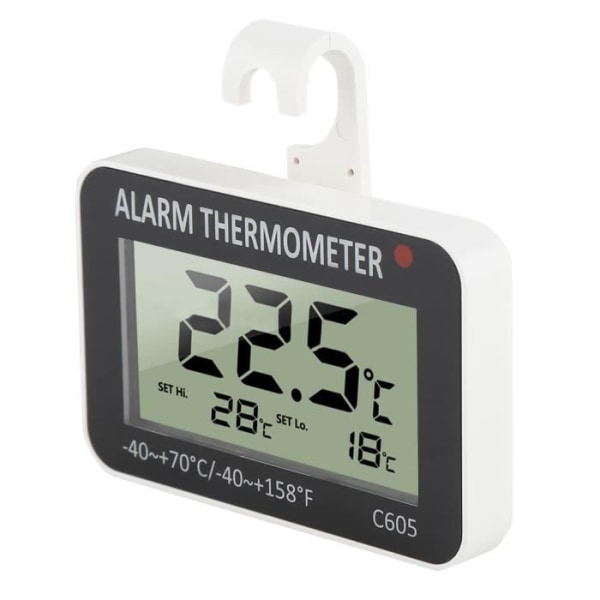HURRISE Kylskåpstermometer LCD Digital Kylskåpslarmtermometer Temperaturtestare