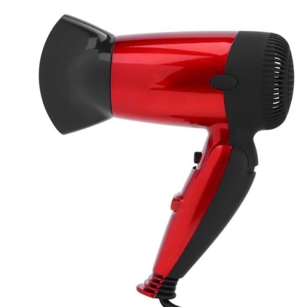 MAG Mini-hårtork hopfällbar bärbar trehastighets-hårtork Snabbtorkande hårfön för hushållsbruk-Röd-Plug E7686514538531