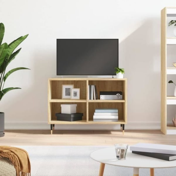 BEL-7329026761386-Sonoma TV-skåp i ek 69,5 x 30 x 50 cm konstruerat trä