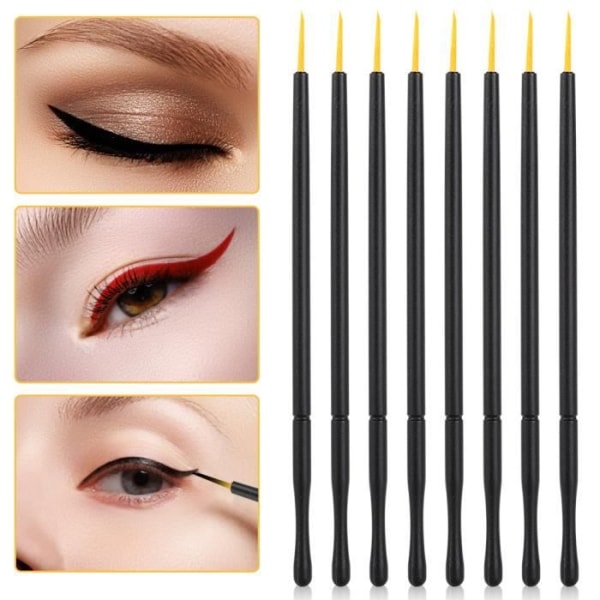 HURRISE Eyeliner Brush 100st Engångs Eyeliner Brush Hard Head Eyeliner Brush Liquid Eye Shadow Brush Tool
