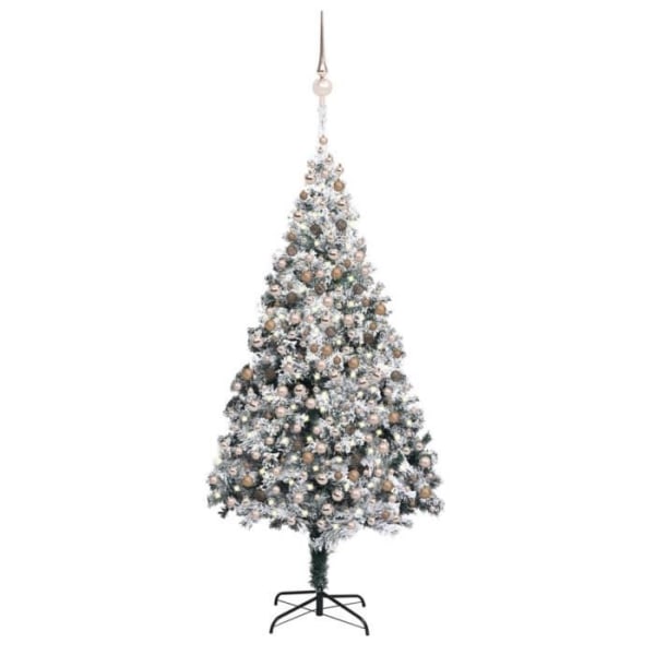 Konstgjord julgran LED och snöflingor Grön 400 cm BEL-7663815201845