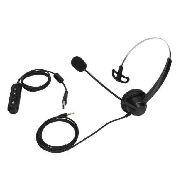 HURRISE Single Ear Headset H360‑3.5‑U901 Single Ear Kundtjänst Headset Volym Justerbart Unilateral Headset