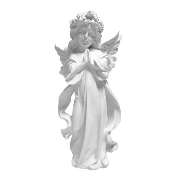Qiilu Angel Staty Ängelstaty, Bönhörn Skulptur Gips för födelsedag
