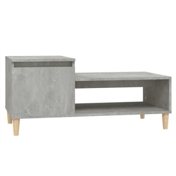 BEL-7667103820497-Soffbord Betonggrå 100x50x45 cm Konstruerat trä