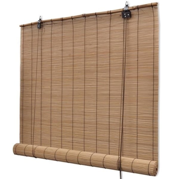 BEL-7667103873707-Brun bambu rullgardin 150 x 220 cm
