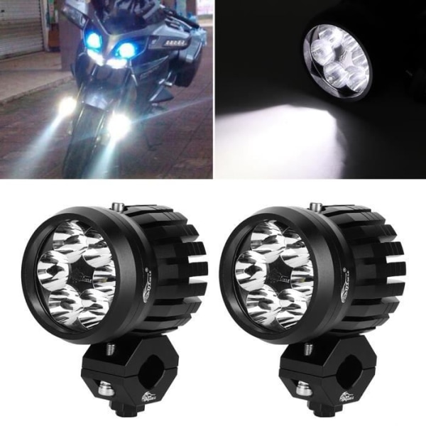 XUY Universal Motorcykel LED Strålkastare Låg strömförbrukning Vänster Höger 10-30V
