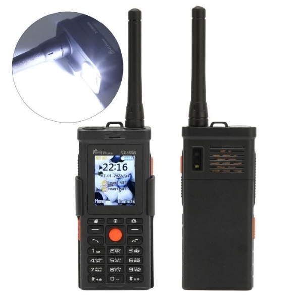 Mobiltelefon för äldre - TBEST - S-G8800S - 2G-nätverk - Löstagbar antenn - Stor kapacitet