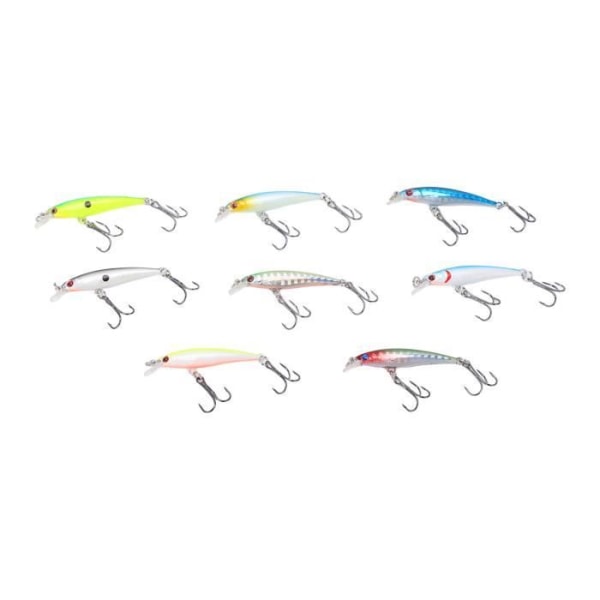 HURRISE Minnow Fishing Lure 8ST Minnow Fishing Lure 5cm/3g Sjunkande konstgjorda långa kastande hårt bete Wobbler Jig Bait