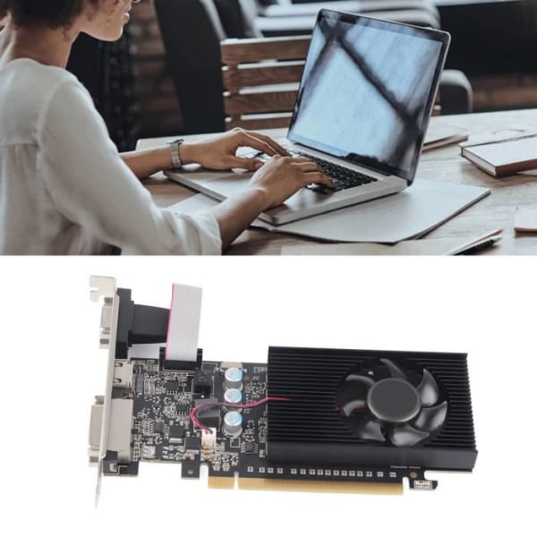HURRISE grafikkort 2560 x 1600 PCI Express2.0 Gaming Grafikkort, 1 GB 64-bitars DDR3 grafikkort, videoprojektorljud