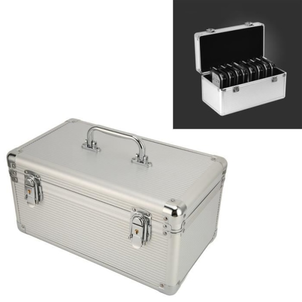 HURRISE Hårddiskförvaringsbox Hårddiskhölje, 14-fack HDD-förvaringsbox resväska, dubbla datortillbehör