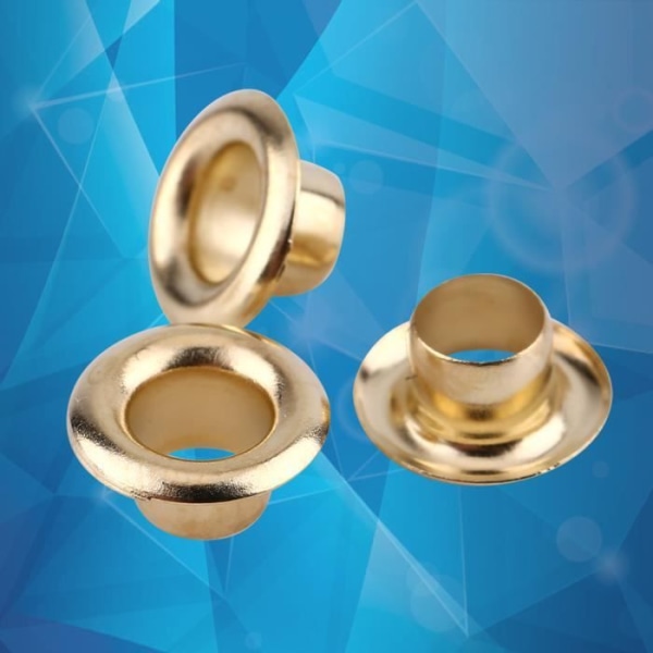 BEL-7694954577164-Metalöljetter Mässingsöglor med brickor för läderhantverkssömnad (guld) verktygstänger