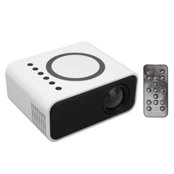 HURRISE Mini Bärbar Full HD 1080P videoprojektor med integrerad högtalare
