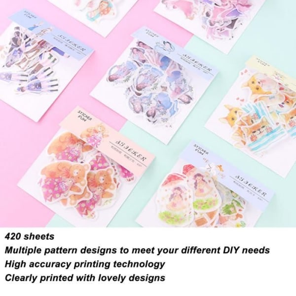 LIX-Handbook Japanska och koreanska washi-papper klistermärke pack album dekorativa klistermärken DIY klistermärke pack