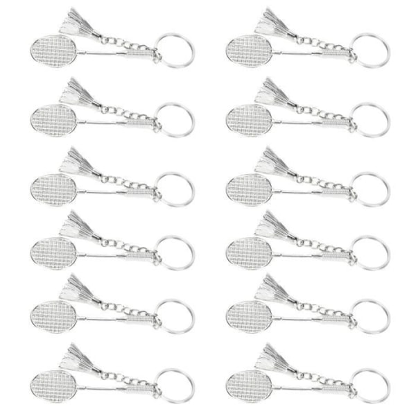 BEL-7590761825415-Mini metall badmintonracket nyckelring