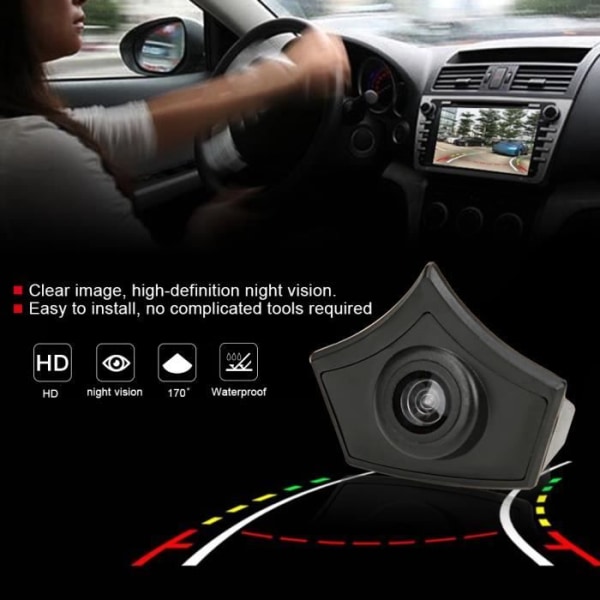 LIA IP67 Vattentät Framifrån Kamera Backup Monitor System Parkeringshjälp för Mazda