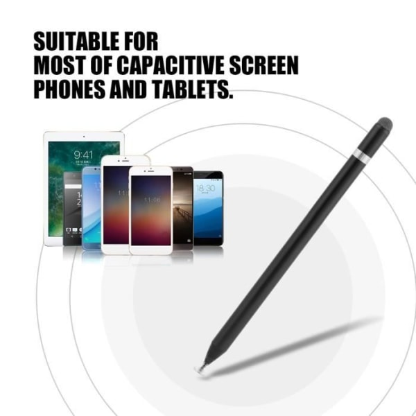 HURRISE Capacitive Stylus Pen Elastisk Penpoint High Sensitive Touch Stylus Pen för iPad/iPhone/iPod - Svart