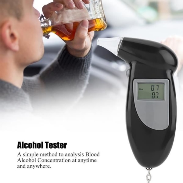 BEL-7643669880182-För digital LCD-skärm Bärbar Alcohol Breath Tester Nyckelring