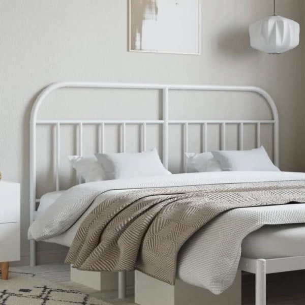 Sänggavel i vit metall 135 cm - FDIT - Klassisk - Tidlös