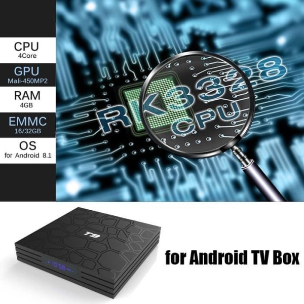 Ny! ! ! T9 RK3328 4K 2.4G WIFI Bluetooth USB 3.0 32GB Smart TV Box Android 8.1
