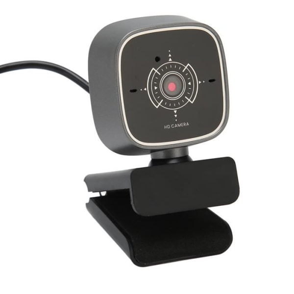HURRISE PC-kamera USB-webbkamera 1080P 30FPS Brusreducering Dubbelmikrofon Roterbar Plug and Play PC-kamera för dator