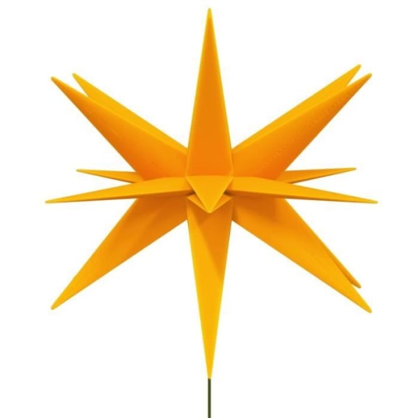 BEL-7423054570870-Mähriska stjärnor med pålar 3 st LED vikbar gul 35 cm