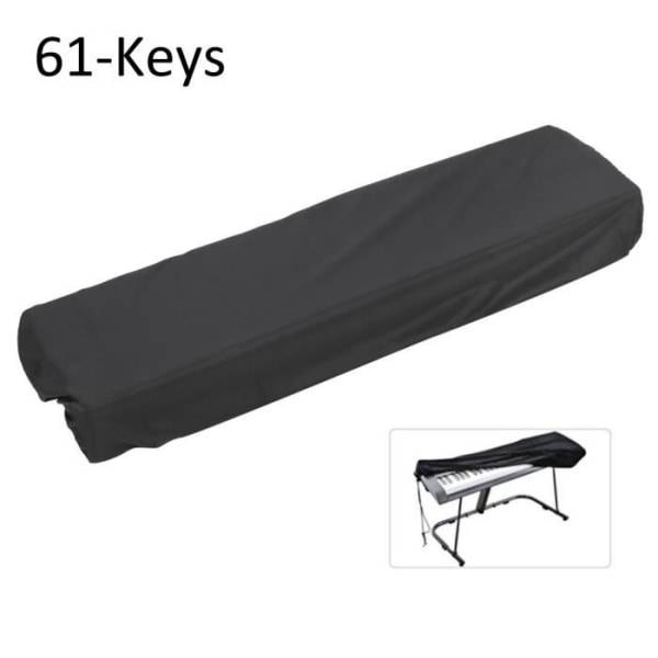 LIA Digital Piano Keyboard Skyddshölje Dammtät vattentät instrumenttillbehör (svart 61 tangenter)