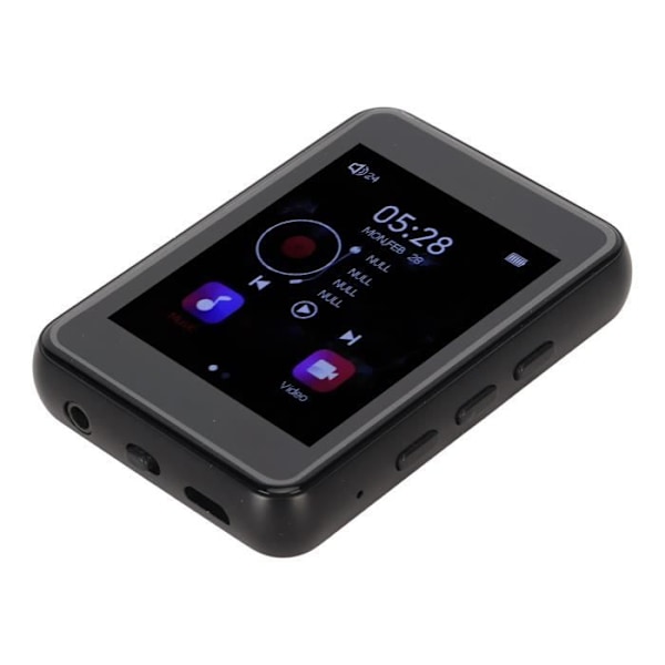 HURRISE Full Touch MP3-spelare 2,4 tum Bluetooth 5,0 FM Radio Recorder Högtalare