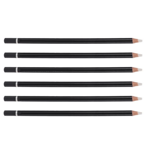 Set med 6 premium träsuddpennor, lätt att radera, bekvämt grepp, bred applikation, Creative Pen Kit