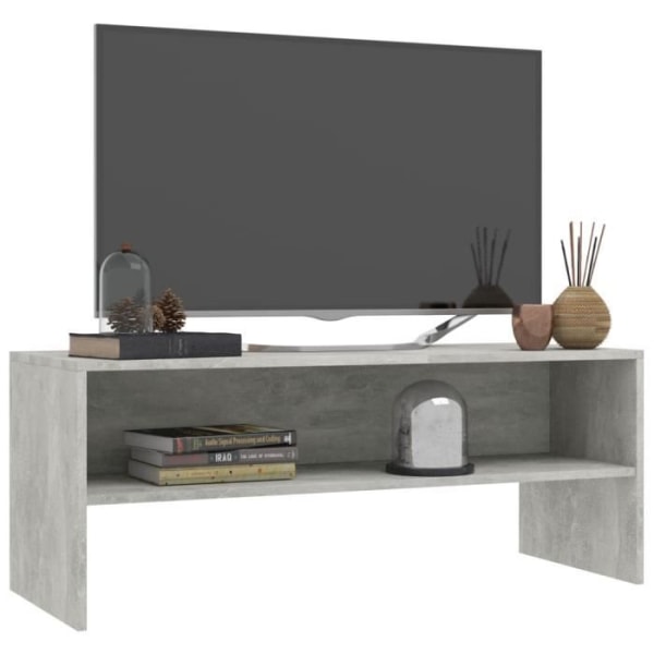 TV-skåp - HURRISE - LIA - Betonggrå - Samtida - Design - 100 x 40 x 40 cm